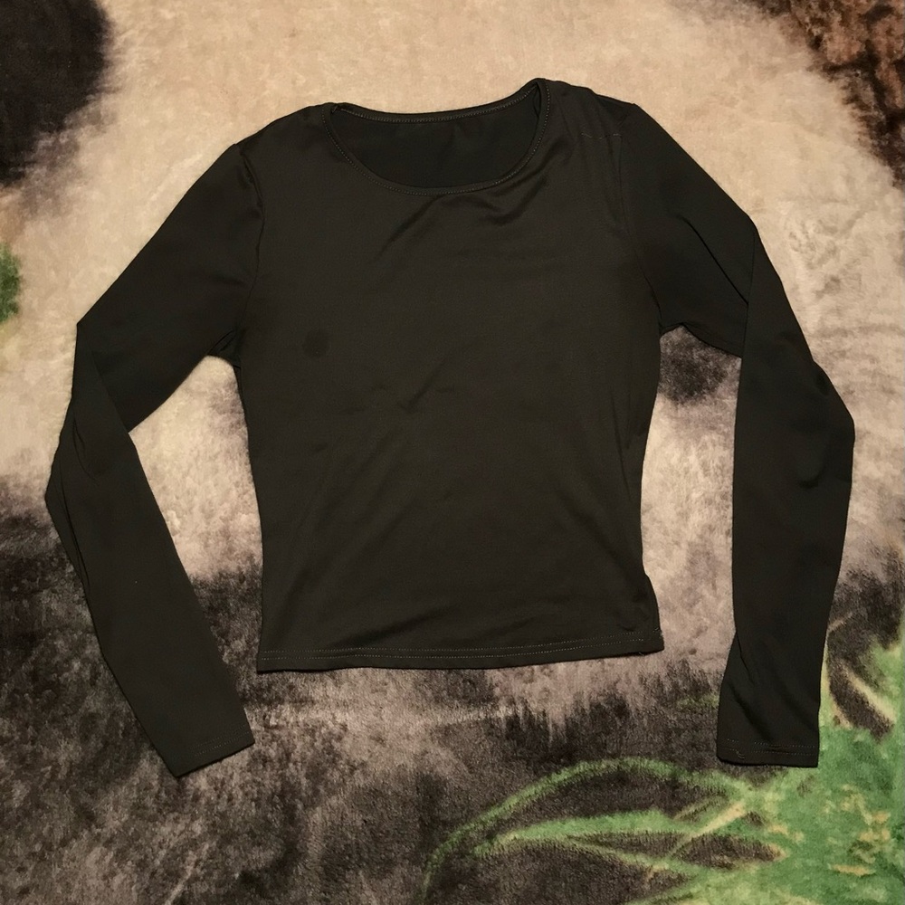 Women's Dark Grey Long Sleeve Top